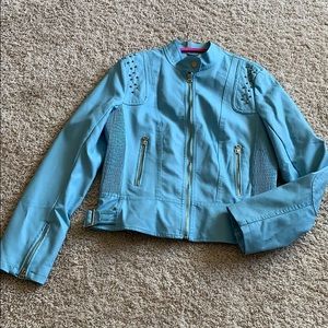 Moto faux leather jacket